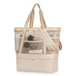 WOOMADA Beach Tote Bag With Cooler, Large Mesh Beach Bags for Women with Wet Pocket, Pool, Swim, Travel Essentials - color: Beige