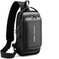 Peicees Mens Crossbody Bag Man Bags Mens Purse Anti-theft Leather Sling Bag Shoulder Bag Chest Bag for Daily Use, Black Black - color: Black Black