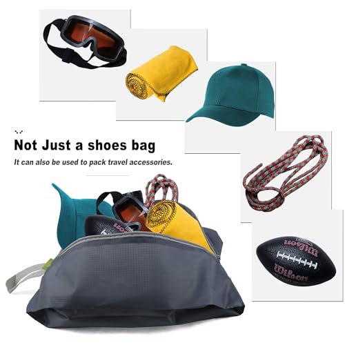 BeeGreen Grey Shoe Organizer Set - 6 Pack Shoe Bags For Travel with Zipper Closure and Handle,Stylish and Portable Nylon Shoe Storage for Men and Women's Travel Gifts and Home Storage - style: Grey
