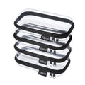 YQBRAO 4-Pack Clear Hard Shell Zipper Case, 1.2mm Ultra-Thick Diaper Bag Organizer Pouches, Rigid Self-Standing Travel Makeup Bags with YKK Zippers, TSA Approved, Black - color: Black, size: 4 Pack(S)