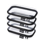 YQBRAO 4-Pack Clear Hard Shell Zipper Case, 1.2mm Ultra-Thick Diaper Bag Organizer Pouches, Rigid Self-Standing Travel Makeup Bags with YKK Zippers, TSA Approved, Black - color: Black, size: 4 Pack(S)