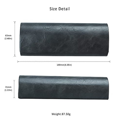 LifeArt Eyeglass Case Hard Shell, Portable Sunglass Case for Women and Men, fashionable PU Leather Eyeglass Case, Lightweight - color: 635_bypg(grey)