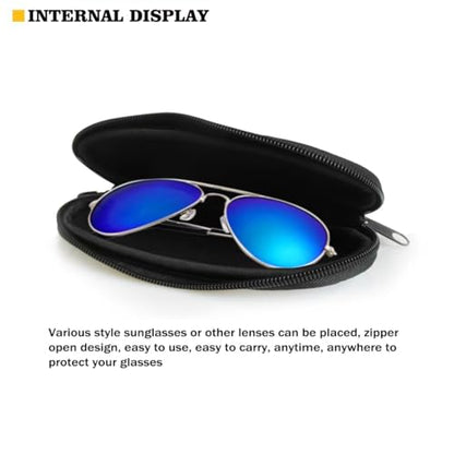 AFPANQZ Glasses Case with Carabiner Hanging Portable Neoprene Zipper Sunglasses Case Soft Lightweight - color: Baseball Pattern Design