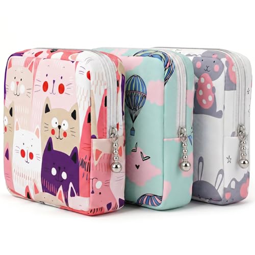 3Pcs Period Bag, Small Menstrual Sanitary Napkin Storage Bag Period Pouch Waterproof, Tampon Organizer Pouch Tampon Pad Holder for Purse, Pad Bags Feminine Care First Periods - color: 2