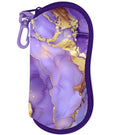 Sunglasses Case Soft Glasses Cases for Women Pouch Eyeglass Bag Eye Glass Kids Girls Sun Glasses Cute Kawaii - color: Marble Purple