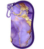 Sunglasses Case Soft Glasses Cases for Women Pouch Eyeglass Bag Eye Glass Kids Girls Sun Glasses Cute Kawaii - color: Marble Purple