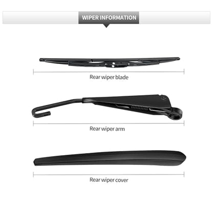 Replacement for Chevrolet Equinox 2018 2019 2020 2021 Rear Windshield Wiper Blade and Arm Assembly-All-weather Back Window Wiper Arm Blade Complete Set - size: For Chevrolet Equinox 2018-2024