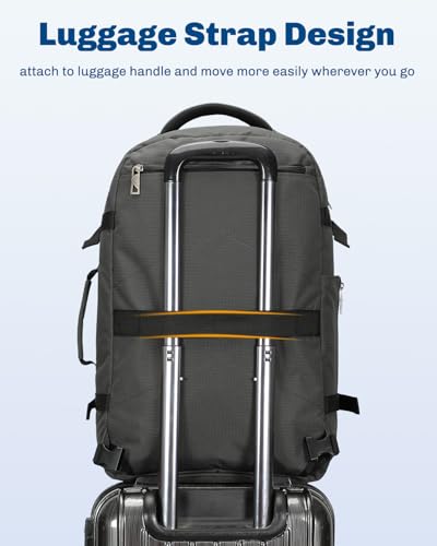Hynes Eagle Travel Backpack 40L Flight Approved Carry on Backpack Men Large Cabin Weekender Laptop Backpack Women 15.6 inches - color: Grey 2023