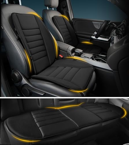 kingphenix 5-Piece Memory Foam Car Seat Cushion Set with Full Back Support Pillow, Comfort for Long Drives & Road Trips, Universal Automotive Comfort for Most Car, Van, Truck, SUV, Black - color: Black, size: Full Set