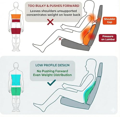 Big Hippo Orthopedic Seat Cushion for Office Chair & Car | Premium Memory Foam, Tailbone & Sciatica Pain Relief, Ergonomic Posture Support, Long Sitting, Driving & Wheelchair