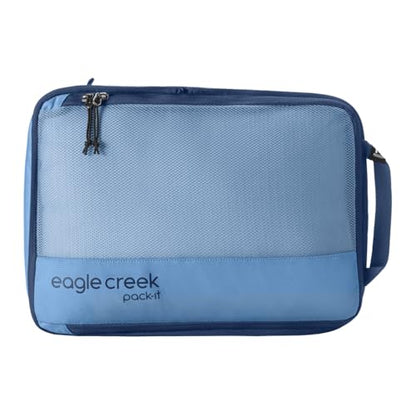 Eagle Creek Pack-It Isolate Compression - Lightweight Cube for Optimizing Luggage Space - Easy-Grab Zipper - Convenient Top Handle - Recycled Materials - Small - color: Blue Dawn, size: 14 x 10 3 in.