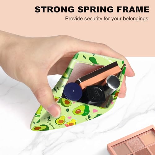 2Pcs PU Leather Small Squeeze Coin Purse Pouch Mini coin Bag Unique And Cute Wallet Cosmetic Bags Change Bag For Women Girls Men Owl and Avocado - color: Owl and Avocado