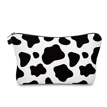 Cute Travel Makeup Bag Cosmetic Bag Small Pouch Gift for Women (Cow Print) - color: Cow Print