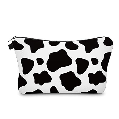Cute Travel Makeup Bag Cosmetic Bag Small Pouch Gift for Women (Cow Print) - color: Cow Print