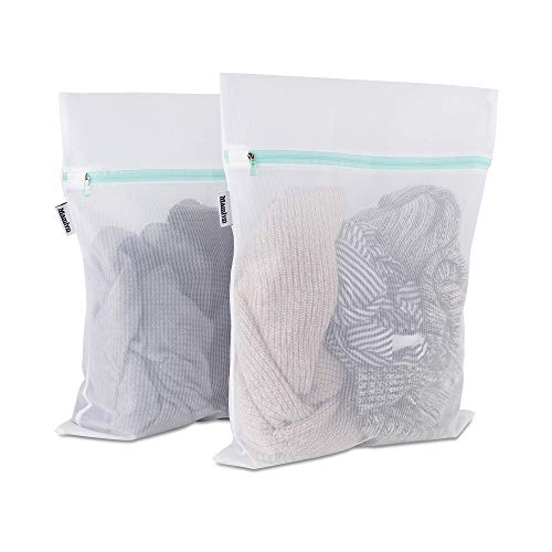 Mamlyn Mesh Laundry Bag for Delicates, Wash Bag for Underwear and Lingerie, Makeup Organizer Bag (2 Medium) - size: 2 Medium