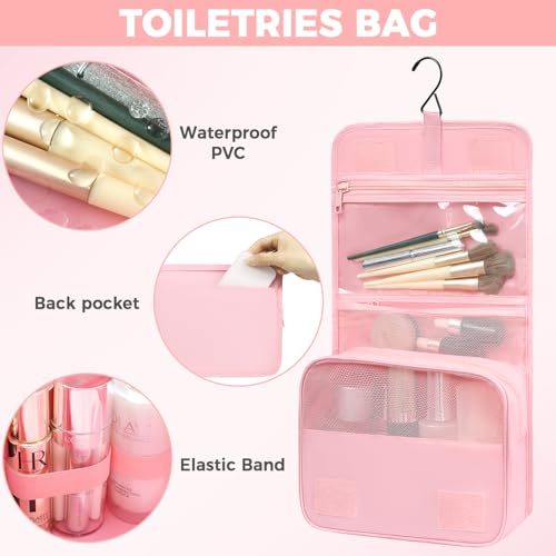 BAGAIL 4/6 Set/8 Set Compression Packing Cubes Travel Accessories Expandable Packing Organizers(HalfMesh, 8-Pink) - color: 8-Pink, style: Half Mesh