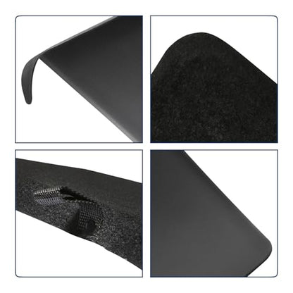 PENSUN 2PCS Rear Trunk Side Storage Box with Lids Fit for Tesla Model Y Juniper 2025 2026 AccessoriesTPE Waterproof Rear Trunk Storage with (Flocked Lid) - size: Flocked Lid