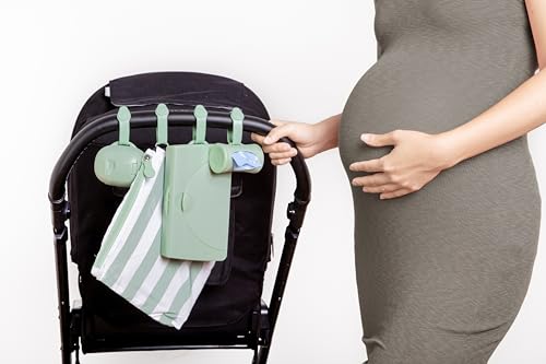 Ubbi On-the-Go Diapering Gift Set, Includes Changing Mat and Bag, Wipes Dispenser, Pacifier Holder and Bag Dispenser, Newborn Essentials, Sage - size: One Size, style: Sage Diaper Gift Set