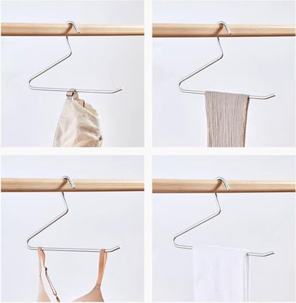Premium Matte Silvery Aluminum Pants Hanger 10 Pack, 13.7” Extra Smooth & Durable Metal Shirt Dress Hanger,Aluminum Alloy Hanger,Clothing Support,Clothing Hang - style: Silver Pants Hanger（10）