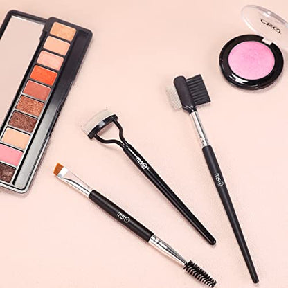 MSQ Eyebrow Brush and Comb Eyelash Brush Eyelash Separator Eye Brow Comb & Spoolie Brush Professional Mascara Brushes Eyebrow Eyelash Grooming Brush Eye Makeup Tools Set (3 PCS) - size: 3 PCS