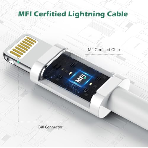 iPad Charger,Foldable Apple Fast Charger Cube 12W USB Wall Charging Block Portable i Pad Adapter with 6Foot Long USB A to Lightning Cable Cord Fast Charging for iPad 9/8/7/6/5/4,Mini5/4/3/2/1,Air3/2/1 - size: 1PACK 6FT