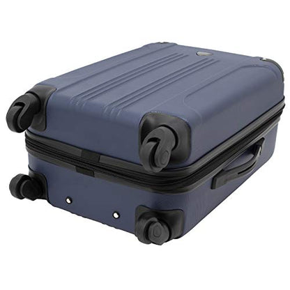 Travelers Club Chicago Hardside Expandable Spinner Luggage, Navy Blue, 3 Piece Set - color: Navy Blue, size: 3 Piece Set