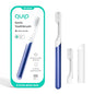 Quip Sonic Toothbrush for Adults with Timer - Includes Extra Brush Head and Travel Cover Mount - Electric, Soft Bristle Refill Head, Metal Handle, 3 Month Battery Life - Travel Toothbrush - Indigo - color: Indigo