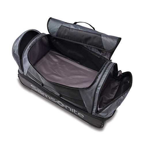 Samsonite Andante 2 Wheeled Duffel Bag – 32-Inch Durable Rolling Luggage with Inline Skate Wheels, Push-Button Handle & Spacious Compartments – Travel-Friendly and Lightweight - Riverrock/Black - color: Riverrock/Black, size: 32-Inch