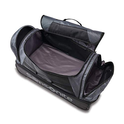 Samsonite Andante 2 Wheeled Duffel Bag – 32-Inch Durable Rolling Luggage with Inline Skate Wheels, Push-Button Handle & Spacious Compartments – Travel-Friendly and Lightweight - Riverrock/Black - color: Riverrock/Black, size: 32-Inch