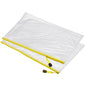 MECCANIXITY Mesh Zipper Bags, A3 Size Plastic Zip File Pouch Document Folders for Home Office Travel, Yellow Pack of 3 - color: Yellow