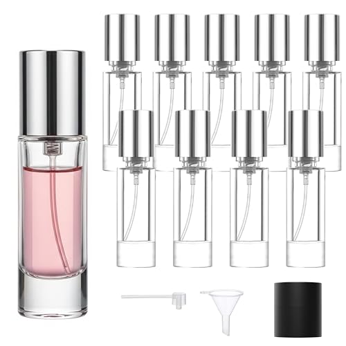 5ml Perfume Travel Refillable Bottle Perfume Atomizer, Travel Size Perfume Bottle,10pcs Glass Bayonet Mount Fragrance Atomizers for Trip, Leak-proof Cologne Sprayer Bottles - color: clear