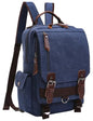 mygreen Canvas Cross Body Messenger Bag Shoulder Sling Backpack Travel Rucksack - color: Dark Blue With Shoulder Zipper, size: Large