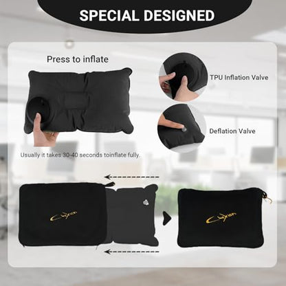 Airplane Travel Blanket with Pillow,300 GSM Soft Fleece Compact Blanket with Carry Bag,Lightweight Travel Blanket for Flights,Black - color: Black