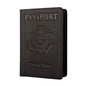 Genuine Leather Passport Holder Travel Wallet RFID Passport Cover Case for Women Men (Black) - color: Black