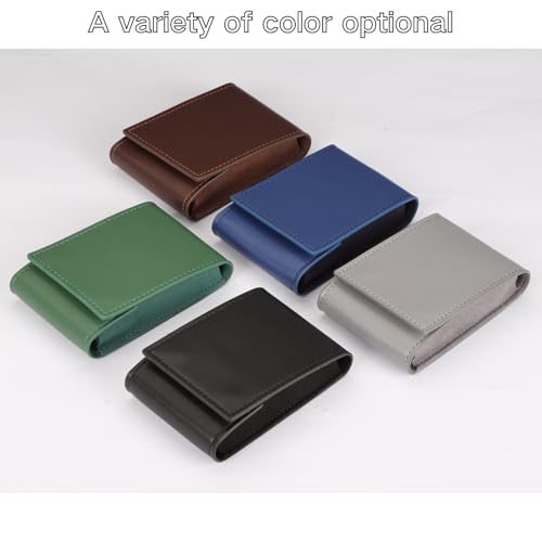 Watch Travel Pouch Portable Organizer - Luxury Watch Case Travel Recycled Leather Storage and Display for Men and Women (Single,Grey) - color: WP-Grey