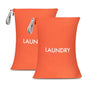 WiseBoy 2 Pack Laundry Bags, Travel Laundry Bag for Dirty Clothes, Washable Nylon Wet Dry Bag, Swimming Yoga Bathing Suit Workout Wet Dry Bags - color: Orange