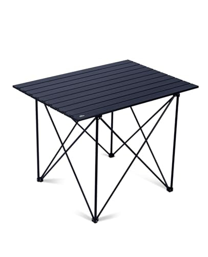 iClimb Ultralight Compact Camping Folding Table with Carry Bag (Reinforced Black - XL) - color: Reinforced Black, size: X-Large