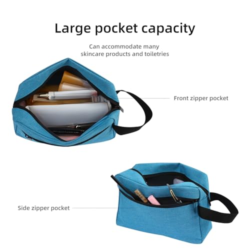 Icramsy Travel Toiletry bag Toiletry bag for women men Hanging Cosmetic bag Travel accessories for Women Men (Lake blue) - color: Lake blue