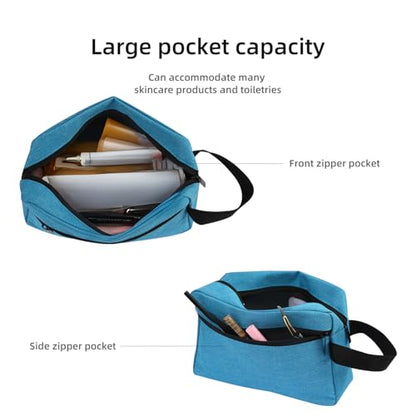 Icramsy Travel Toiletry bag Toiletry bag for women men Hanging Cosmetic bag Travel accessories for Women Men (Lake blue) - color: Lake blue
