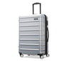 Samsonite Omni 2 24-Inch Medium Checked Hardside Luggage with 360° Spinner Wheels - Scratch Resistant Hardshell - TSA Lock - Expandable Polycarbonate Shell for Lightweight Travel - Artic Silver - color: Arctic Silver, size: Checked-Medium Spinner
