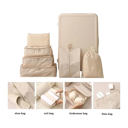 Travel Storage Bags Set - Packing Cubes Organizer for Clothes, Toiletries, and Shoes(11pcs Set Gray)