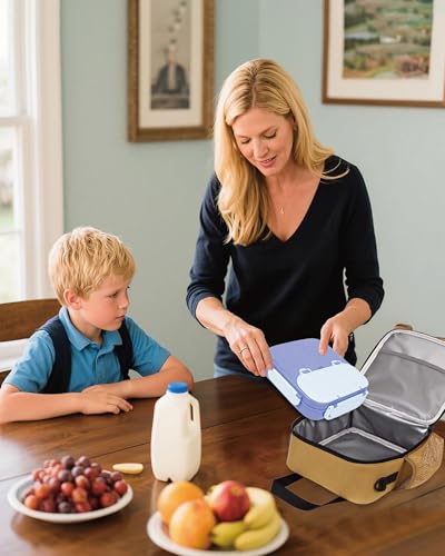 Tactical-style Lunch Bag 5L Kids Lunch Bag with Adjustable Shoulder Strap Easy to Clean Leakproof Wipeable liner Toddler Lunch Box Bag for Boys Girls School and Daycare - color: Brown