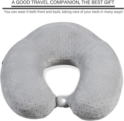 Travel Pillow Neck Pillows for Sleeping Travel Grey Memory Foam U Shape Airplane Pillow for Head and Neck Support Portable Travel Pillow for Traveling Car Home Office