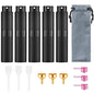 Tekson 5PCS 8ml Travel Perfume Atomizer Refillable, Mini Cologne Spray Bottle Empty, Small Aftershave Sprayer for Liquid Dispenser (Black) - color: black