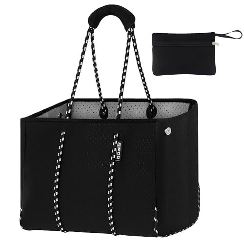 QOGiR Multipurpose Gym Beach Bag, Light Weight, Large, Sports … … - color: Classic Black, size: Large