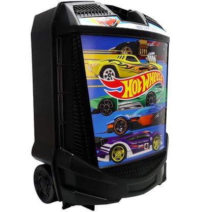 Hot Wheels 100-Car Storage Case – Large Capacity Organizer for 1:64 Die-Cast Vehicles with Handle and Latch, Durable Portable Carrying Case for Kids, Travel, and Toy Car Collectors - style: 100 Car Carry Roller