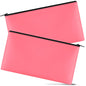 2 Pieces Money Bags with Zipper, 11x6.1 inch Money Pouch, Bank Bag, Cash Bag, Check Wallet, Cosmetics(peach) - color: Peach, size: 2 Pieces