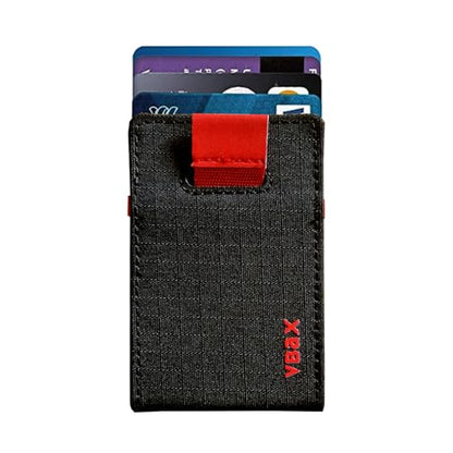 RFID Minimalist Slim Wallet for Men and Women, Holds Up to 12 Cards, Cash, Key Thin and Lightweight Credit Card Holder (Black Microfiber – Inferno Edition) - color: Black Microfiber – Inferno Edition