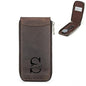 Personalized Custom Genuine Leather Watch Bracelet Storage Bag Case, Portable Travel Watch Pouch, Women Men Watch Bag (02 Brown) - color: 02 Brown