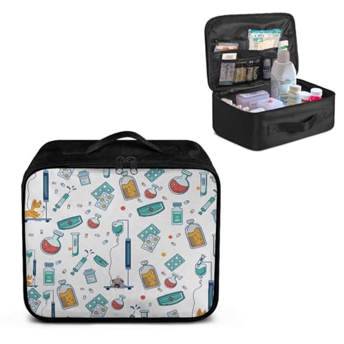 Emergency Kit Bag First Aid Cross Symbol Empty First Aid Bag for Workplace Church and Home Preparedness Built with Abrasion-Resistant Fabric MOLLE Compatibility Lightweight Carry Handle - color: First Aid